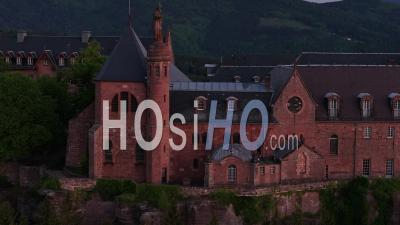 The Mont Sainte Odile On Spring Morning In Alsace - Video Drone Footage