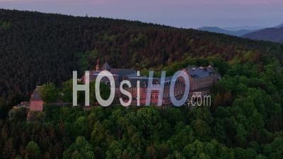 The Mont Sainte Odile On Spring Morning In Alsace - Video Drone Footage