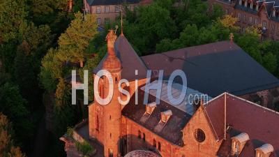 The Mont Sainte Odile On Spring Morning In Alsace - Video Drone Footage