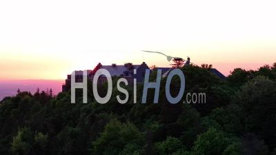 The Mont Sainte Odile On Spring Morning In Alsace - Video Drone Footage