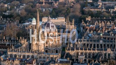 Radcliffe Camera, University Church Of St Mary The Virgin, Oxford - Video Drone Footage