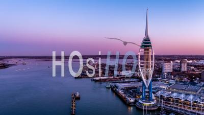 Spinnaker Tower, Portsmouth, Harbour - Video Drone Footage