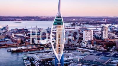 Spinnaker Tower, Portsmouth, Harbour - Video Drone Footage