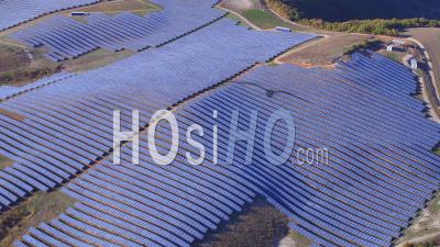 Puimichel Solar Farm On The Plateau View From The Microlight Plane