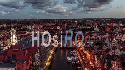 Gdansk, Old Town, Stare Miasto, Stara Motlawa - Video Drone Footage