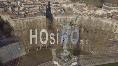 Aerial View Of Bordeaux And The Garonne River, Filmed By Drone, France - Video Drone Footage