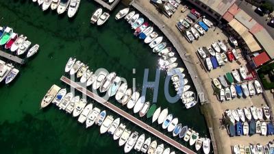 Goudes Fishing Village And Port Near Marseille, France - Video Drone Footage